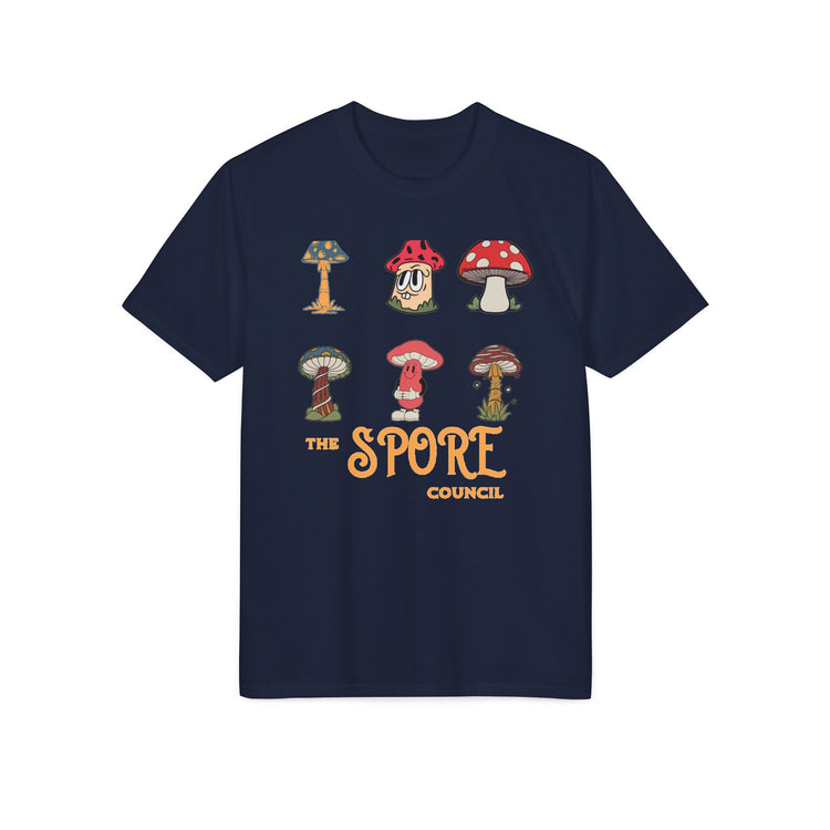 Mushroom Crew Graphic T-Shirt — Retro Spore Fungi Design