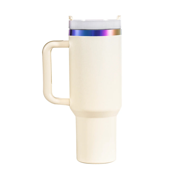 Cream Stainless Steel Tumbler (40oz)