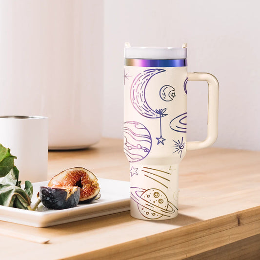 Cream Stainless Steel Tumbler (40oz)